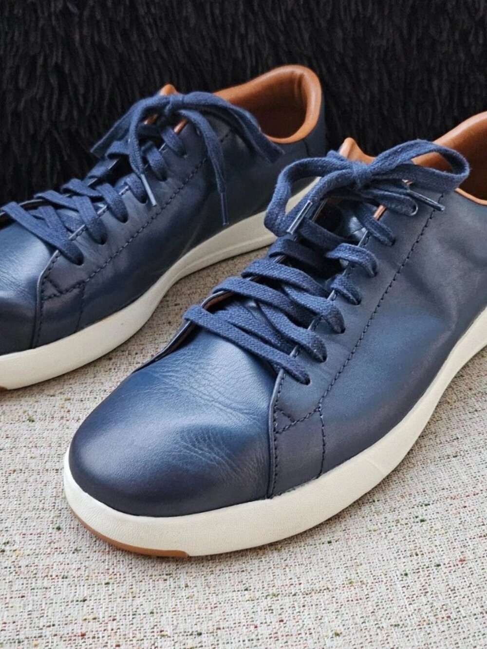 Cole Haan Men Shoes Lace Up Blue Tennis Sneaker GRANDPRO Size 12M $149